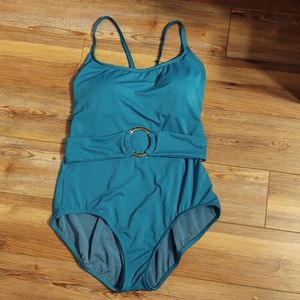 Time and Tru One Piece Belted Swimsuit - Sz. 1X
